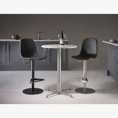 Downtown Hnd Zaragoza Bar Stool, Stainless Steel