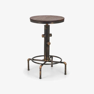 Downtown Julian Bowen Rockport Pipework Bar Table In DarkWood
