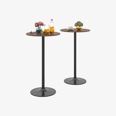 The Range Costway 2-Pack Bar Height Cocktail Table Converts into - Brown
