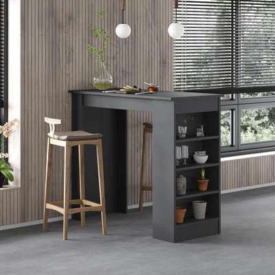 The Range Swallow Bar Table - Anthracite Grey