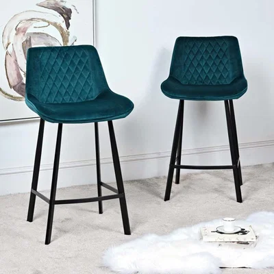 The Range Chase Bar Stool (Set of 2) - Teal