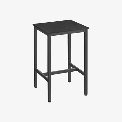 The Range VASAGLE Square Bar Table, High Table - Black