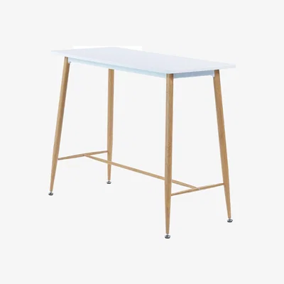 The Range Anton Wooden Modern Rectangular Bar Table - White
