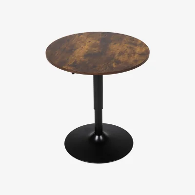 The Range Round Retro Bar Table - Brown & Black