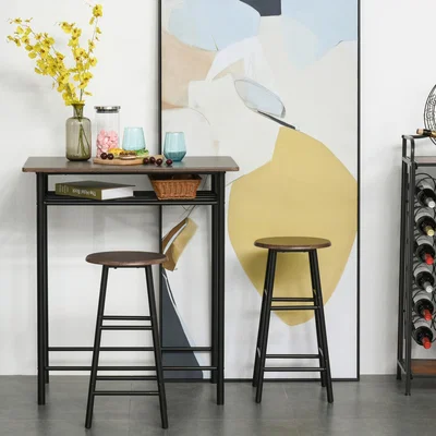 The Range HOMCOM Bar Table Set - Black
