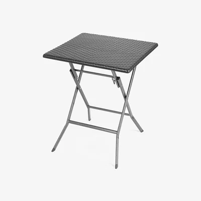 The Range Rattan Effect Bistro Table - Black