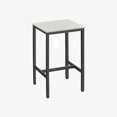 The Range VASAGLE Square Bar Table, High Table - White