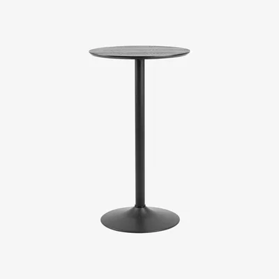 The Range Ibiza Tall Round Bar Table - Ash Black