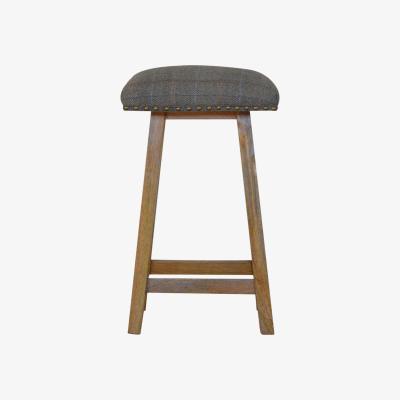 The Range Multi Tweed Bar Stool - Mango Wood