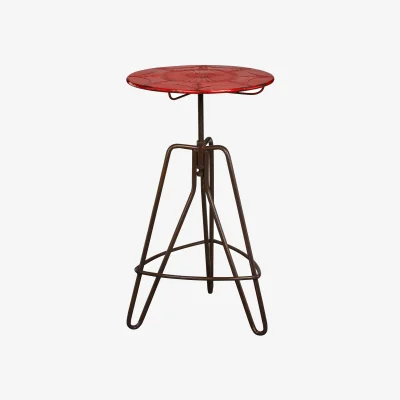 The Range Artisan Red Metal Bar Table - Red