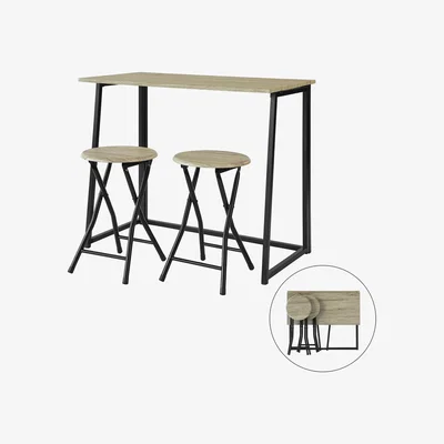 The Range SoBuy Folding Bar Table and 2 Folding Stools