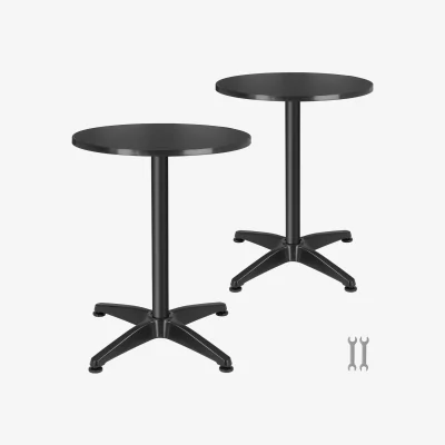 The Range Tectake® Aluminum Bistro Table Viktor - black / 17.4kg