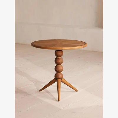 Soho Home Portland Contrast Bobbin Bistro Table, Oak