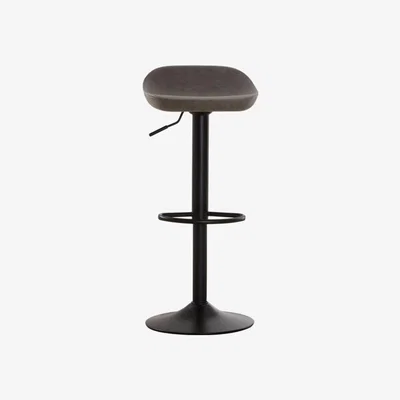 Teddy Beau Teddy's Collection Damica Vintage Faux Leather Adjustable Ash Bar Stool