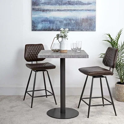 Woods Furniture Industrial Bar Table Faux Concrete