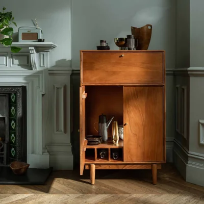 Barker and Stonehouse Sendai Drinks Cabinet 80x48x127cm, Acacia Wood | Barker & Stonehouse