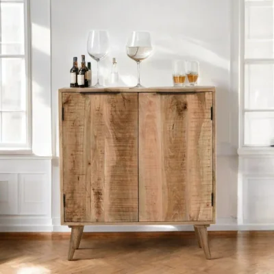 OAT Home Wicklow Wooden Drinks Cabinet 90cm Sideboard