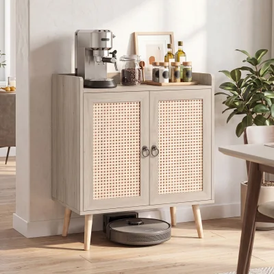 The Range Rattan Coffee Bar Cabinet - Brown