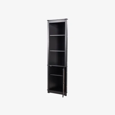The Range Corner Wine Cabinet with LED Lighting - Black
