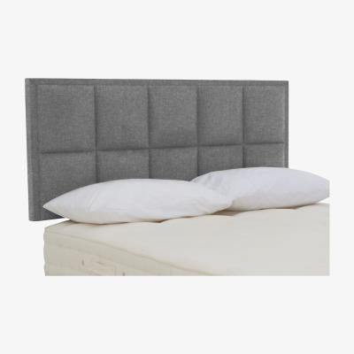 Furniture Village Hypnos - Riley Strutted Headboard - Small Double - Tweed Grey