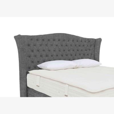 Furniture Village Hypnos - Hambledon Floor Standing Headboard - Small Double - Tweed Grey
