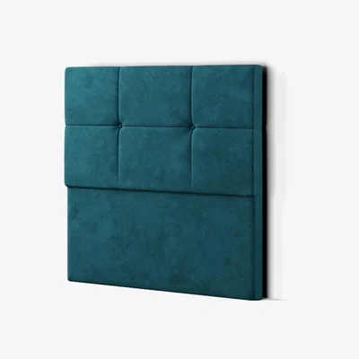 The Range Jacob Headboard Floor Standing  Matching Buttons Plush - Emerald / Small Double