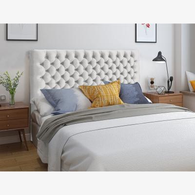 The Range Elba Plush 26 inch Strutted Headboard - Silver / Small Double