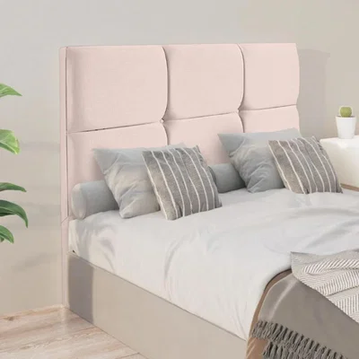 The Range Jenning 54 inch Floorstanding Headboard Plush Velvet - Blush / Small Double