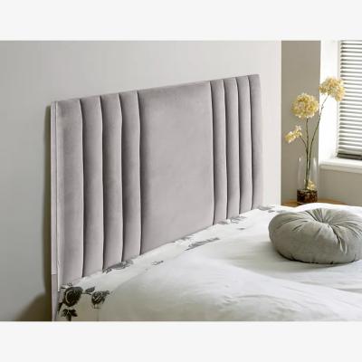 The Range Lewis 54 inch Floorstanding Headboard Plush Velvet - Silver / Small Double