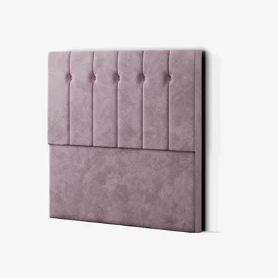 The Range Highland Headboard Floor Standing  Matching Buttons Plush - Blush / Small Double