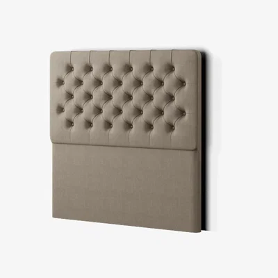 The Range Winchester Headboard Floor Standing  Matching Buttons Malham Weave - Mink / Small Double