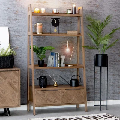 Chiltern Oak Furniture Industrial Oak Open Bookcase