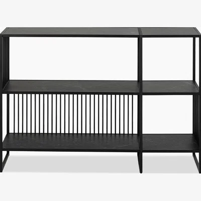 Cult Furniture Strington Low Bookcase, Black