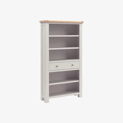 Dunelm Salcombe Large Bookcase Stone (Grey)