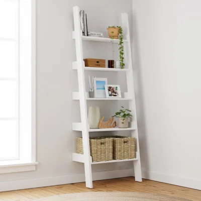 Dunelm Lynton Ladder Bookcase, White