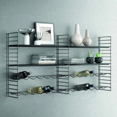 Dunelm Metaltex Tomada Book Shelves and Wine Rack