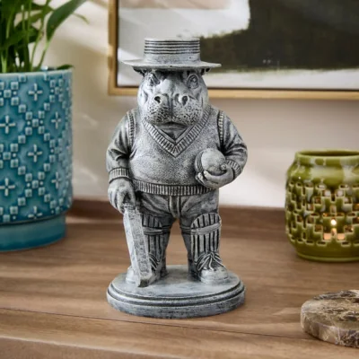 Dunelm Alan the Sporty Hippo Resin Ornament