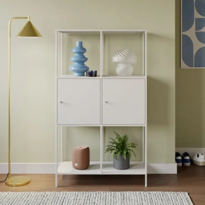 Dunelm Corin Metal 2 Door Shelving Unit