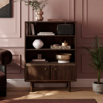 Dunelm Daphne Bookcase, Walnut Effect