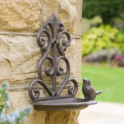 Dunelm Ornate Bird Feeder Wall Shelf