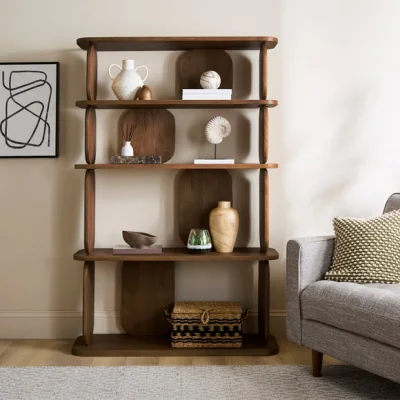 Dunelm Paddle Bookcase, Mango Wood