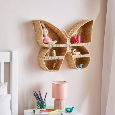 Dunelm Woven Butterfly Shelf