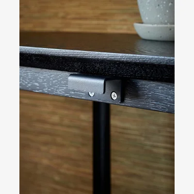 Danetti Manhattan black ash shelving unit