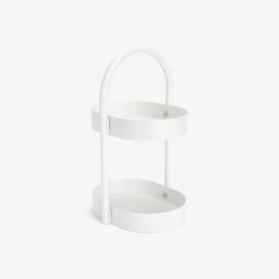 Habitat Habitat 2 Tier Freestanding Oval Shelving Unit - White