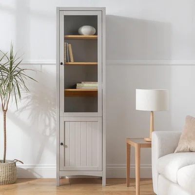 Habitat Habitat Bournemouth Single Door Bookcase Cabinet - Grey