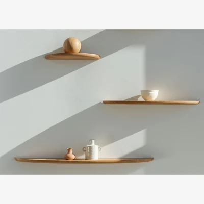 Heal's Mu Floating Shelf Smoked Oiled Oak 40cm