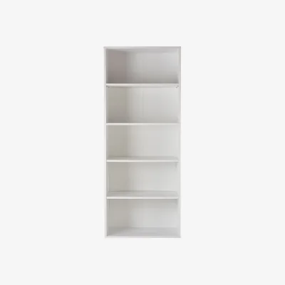 Homebase 5 Tier Bookcase - White