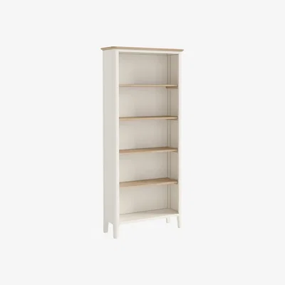Homebase Pembrooke Tall Bookcase - Coconut Milk