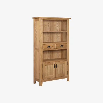Homebase Hocombe Display Bookcase - Oak