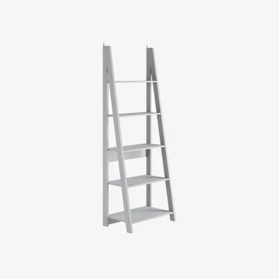 Homebase Tiva Wooden Ladder Bookcase - Grey